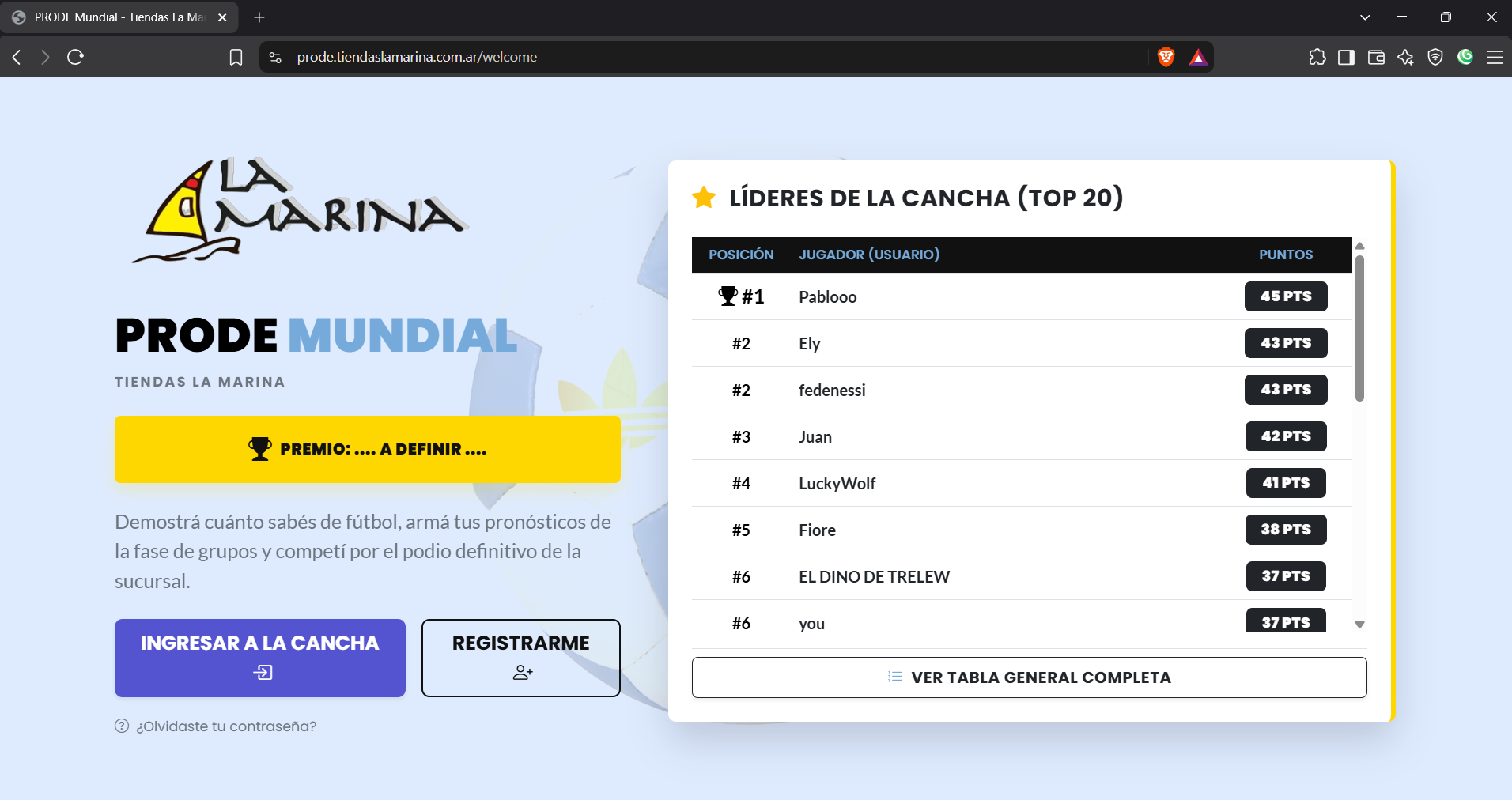 Captura PRODE Mundial